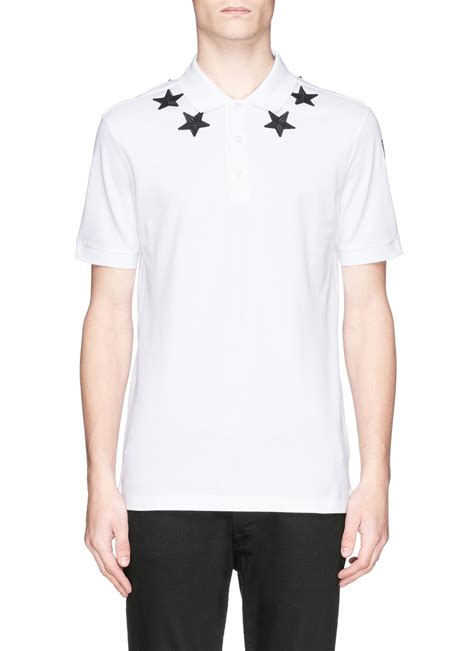 Givenchy 2016 Star Appliqué Polo Shirt 